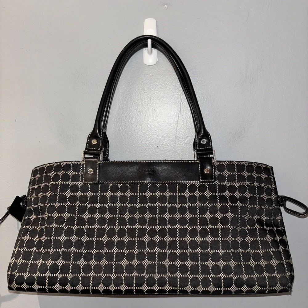 Kate Spade Classic Noel Print Black Satchel Shoulder Bag